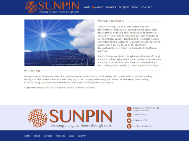 Sunpin Massachusetts Regional Center screenshot