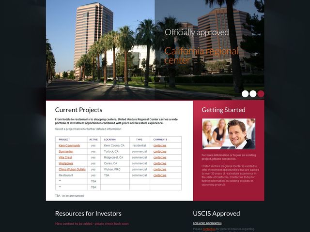 United Venture Regional Center screenshot