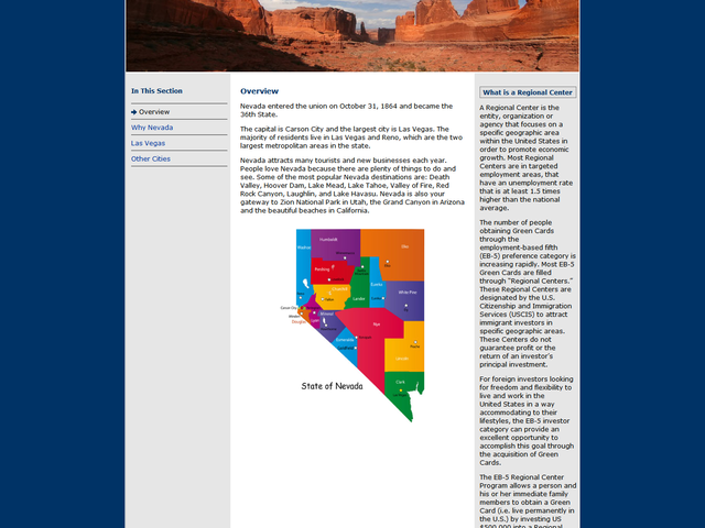 Nevada Regional Economic Development Center (NREDC) screenshot