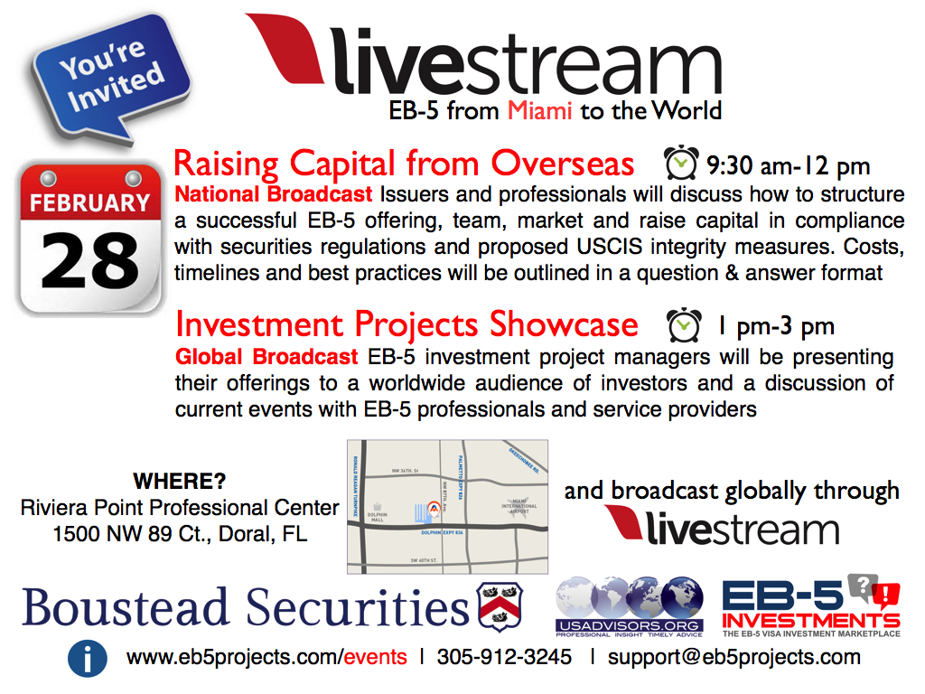 EB5 Investment Projects Showcase Miami!
